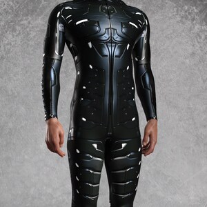 Invader Skin Bodysuit: Men's Festival Costume, Rave Costume image 6