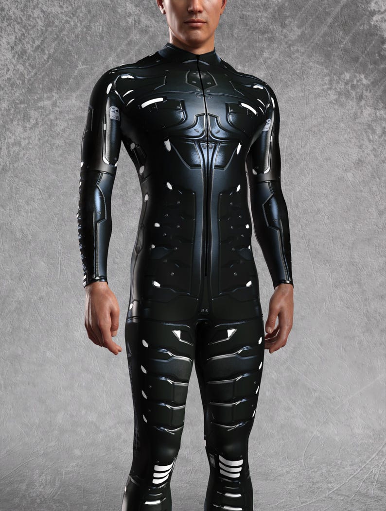 Invader Skin Bodysuit: Men's Festival Costume, Rave Costume image 6
