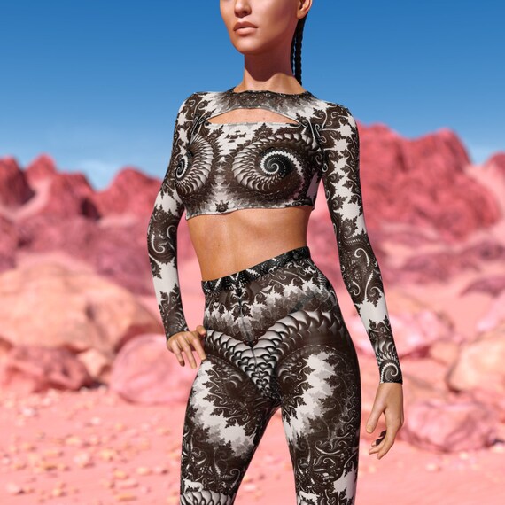 Rave Mesh Outfit Festival Leggings Set Transparent Sexy Outfit