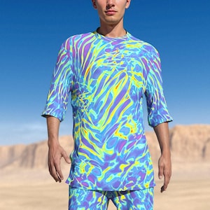 Festival Shirt, Male Psychedelic Shirt, Rave Tshirt Men, Rave Top Men, Rave Outfit Men, Festival Outfit Men, Festival Summer T-Shirt For Man