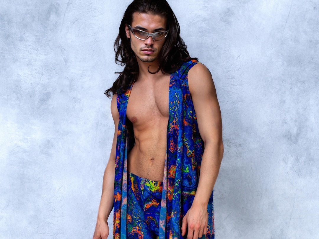 Psychedelic Vibes Men's Festival T-Shirt - Ultimate Rave Gear for EDM Lovers