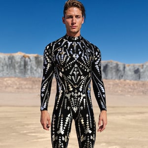 Rave Costume Men, Rave Party Male Costume, Festival Costume Men, Cosplay Costume Men, Rave Costumes For Men, Festival Bodysuit, Rave Wear