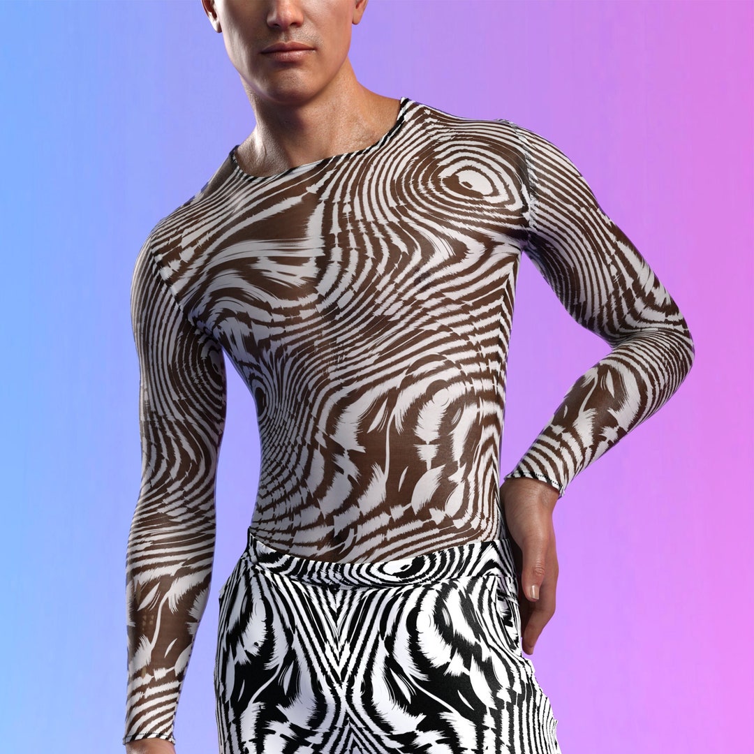 Rave Party Male Top, Festival Mesh Male Top, Rave Top for Men, Summer ...