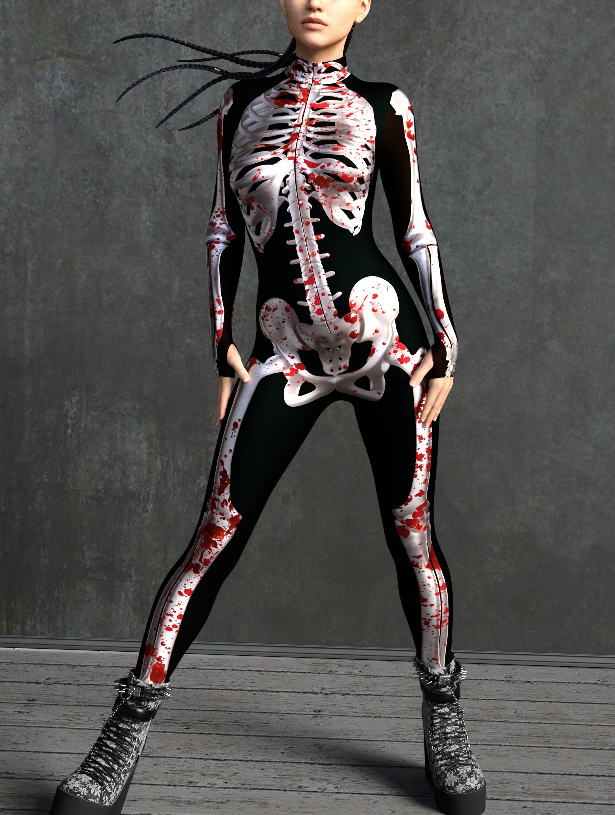 eraspooky skeleton costume