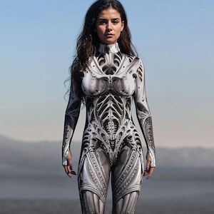 Cyborg Bodysuit Costume: Women&#39;s Halloween Robot Clothing