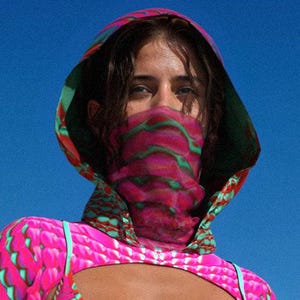 Rave Disco Hood Woman, Sexy Romper Set, Festival Long Sleeve Romper, Psychedelic Disco Hood, Rave Outfit Woman, Festival Hooded Set