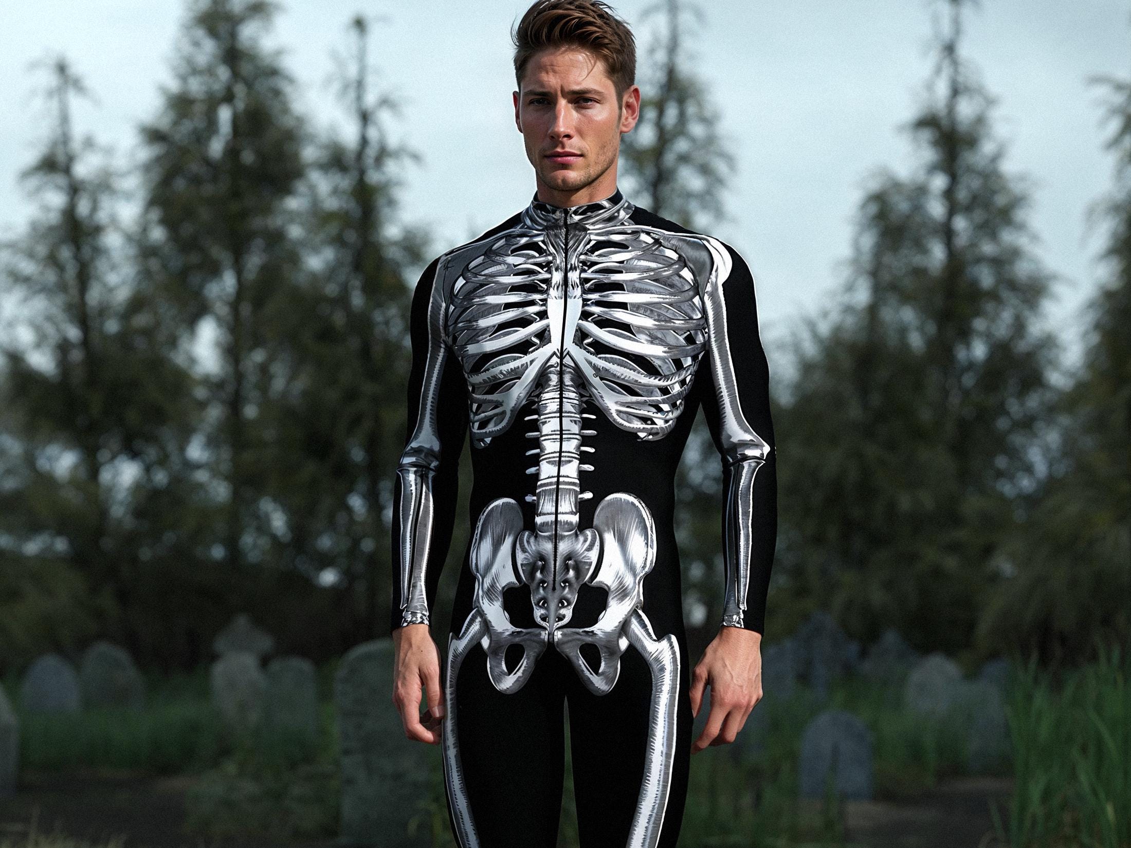 Costume da scheletro argentato, costume da scheletro, costume di Halloween da uomo, costume di Halloween da adulto, costumi di Halloween da uomo, costumi di coppia coordinati