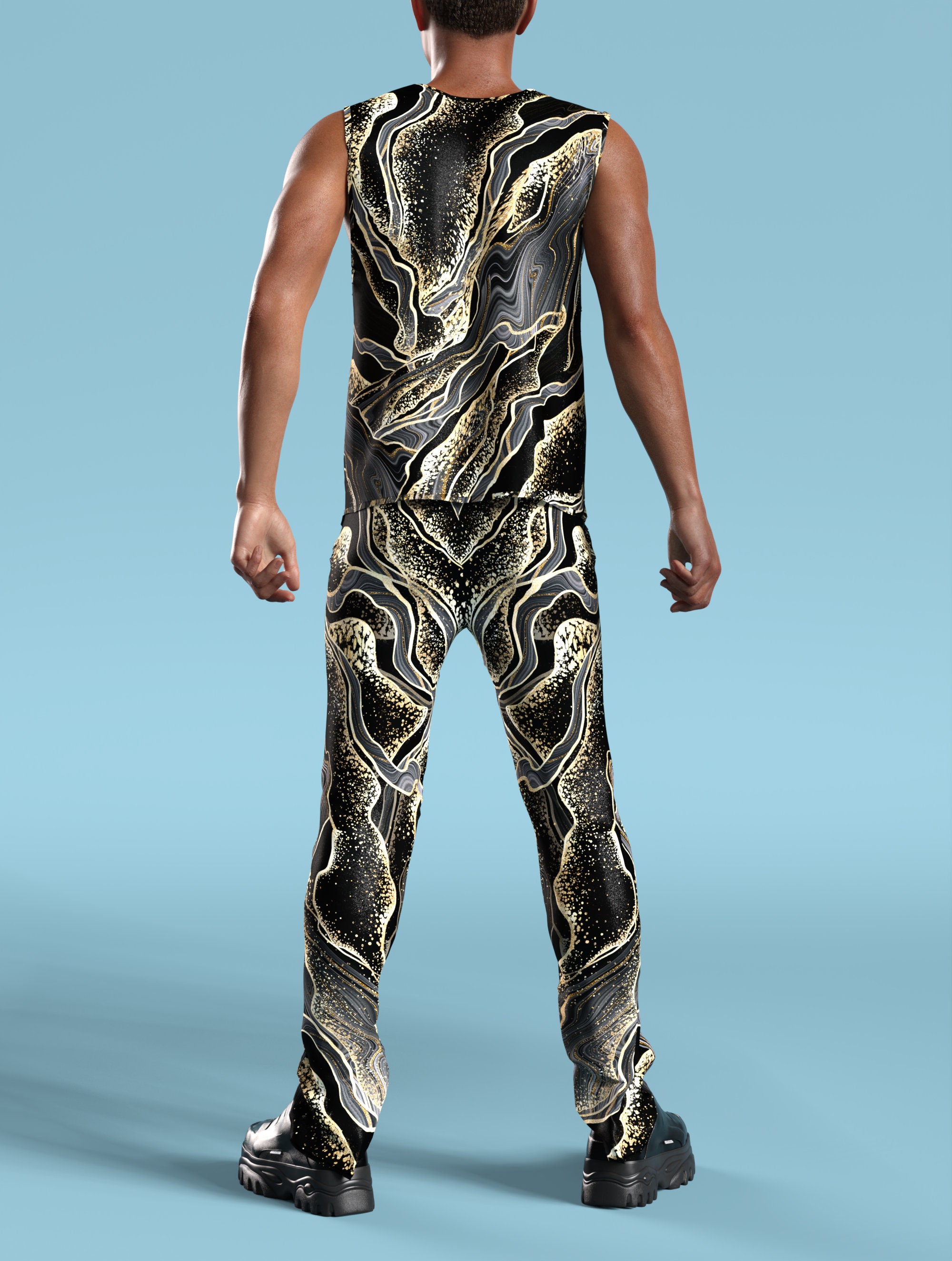 Male Rave Top, Festival Mesh Top, Disco Party Rave Top, Performance Men ...