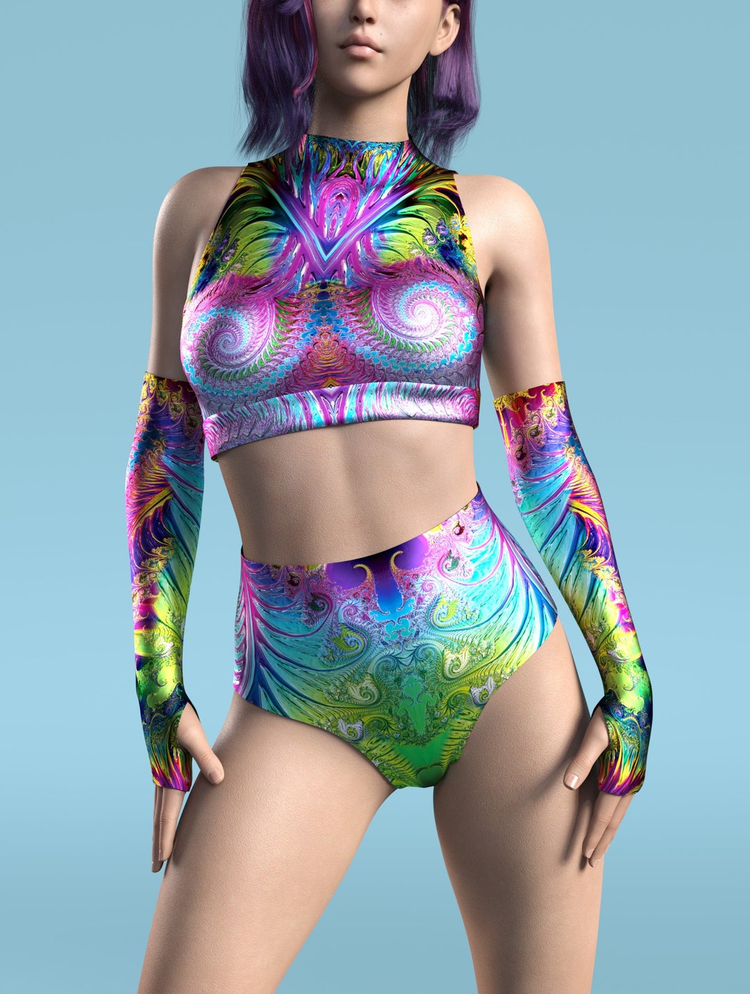 burning-man-set-rave-shorts-rave-set-booty-shorts-etsy