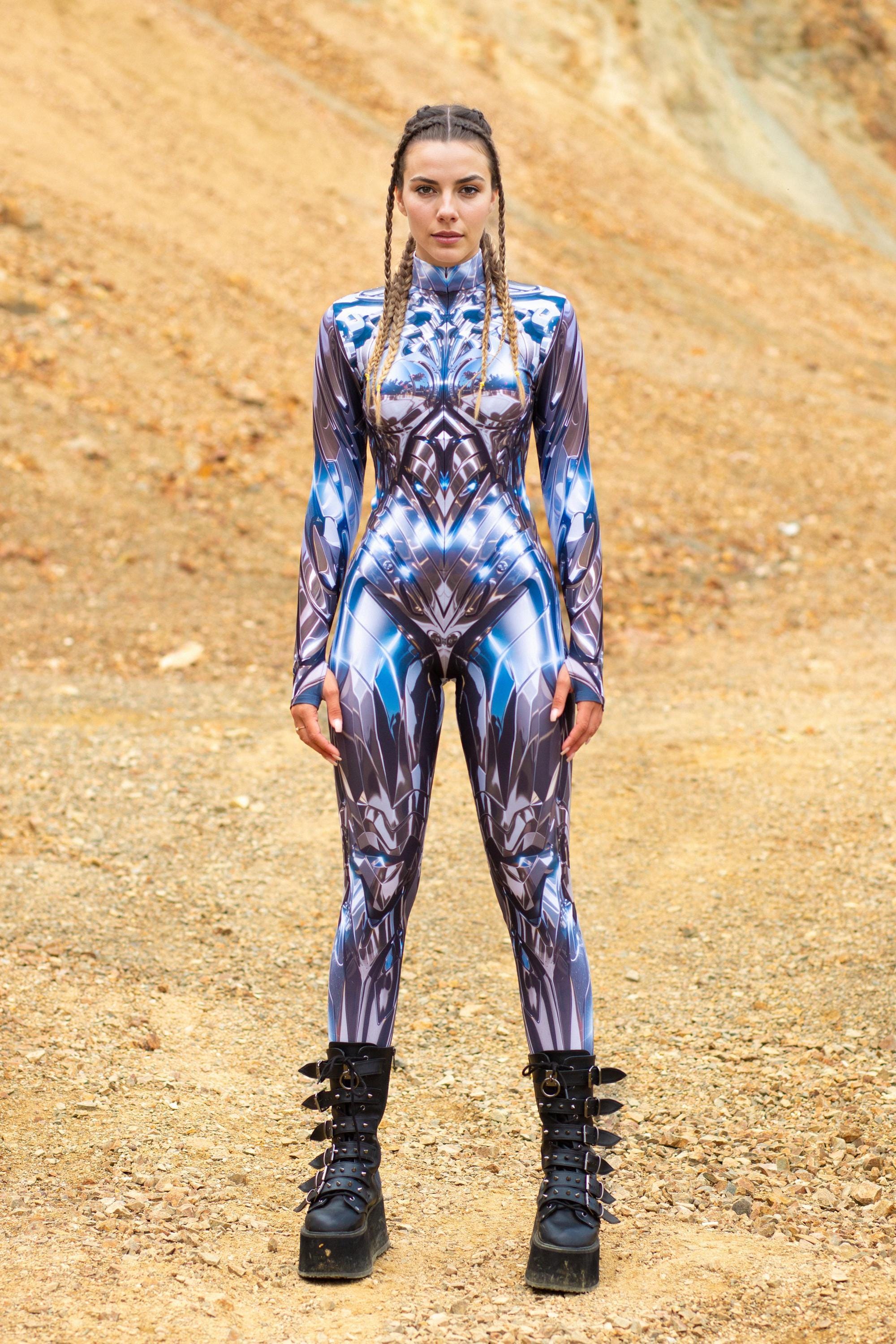 Cyber Rave Cyber Armor Rave Bodysuit: Futuristic Festival Costume - Etsy