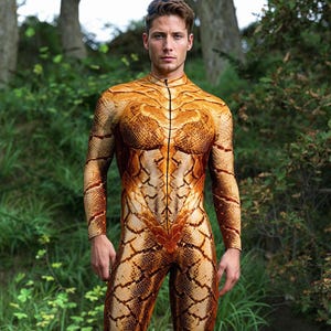 Halloween Bodysuit Men, Animal Print Halloween Costume, Halloween Costumes For Men, Alien Costume Men, Futuristic Clothing, Costumes For Men