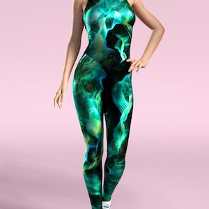 Festival Outfit, Festival Catsuit, Catsuit for Women, Festival Clothing Women, Psychedelic Bodysuit Women, Workout Bodysuit, Fitness Outfit