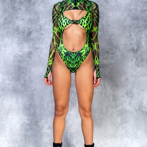 Festival UV Light Bodysuit, Neon Rave Bodysuit Women, Sexy Bodysuit, Unique Rave Party Bodysuit, Festival Outfit, Rave Wear, Festival Wear