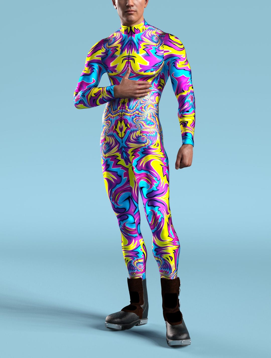 Men's Rave Bodysuit: Trippy Psychedelic Costume - Etsy