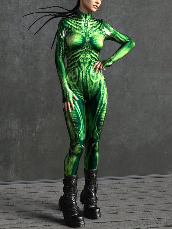 Festival Costume for Women, Alien Costume Women, Futuristic Unique Costume,  Alien Bodysuit, Sexy Festival Bodysuit for Women, Insect Costume 