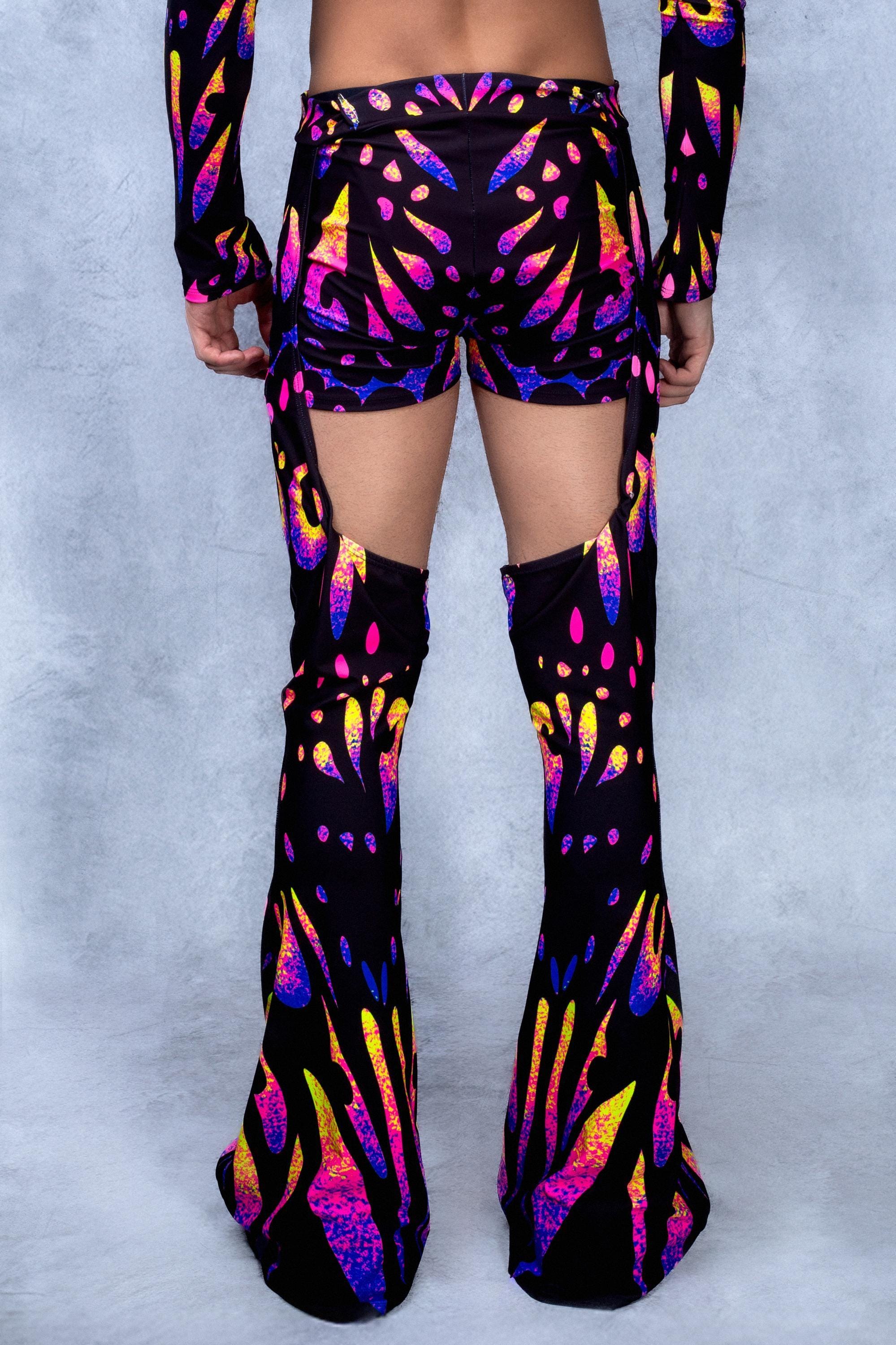 UV Rave Chaps: Psychedelic Bell Bottoms Costume - Etsy