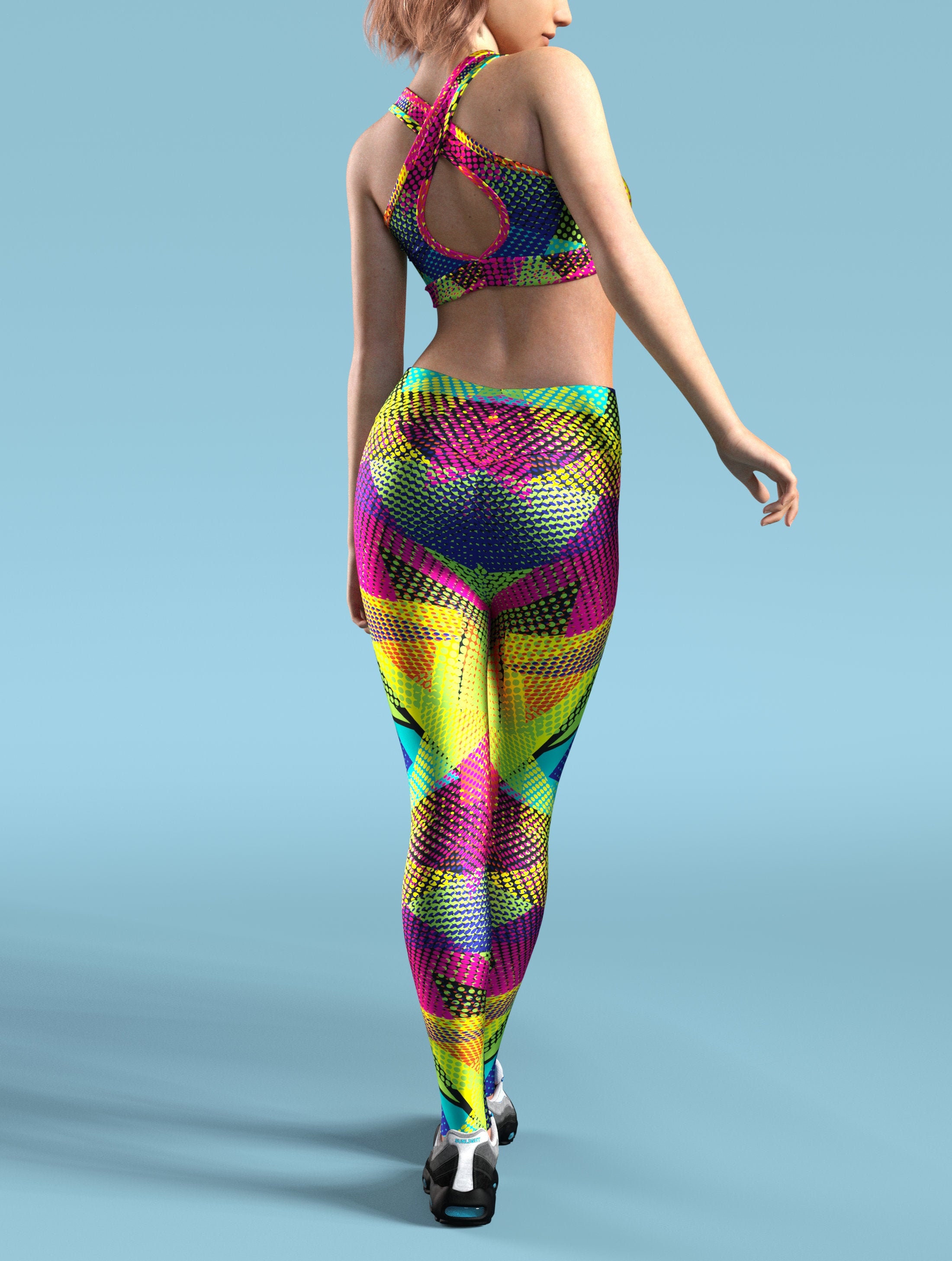 Colorful Crossfit Set Woman Futuristic 