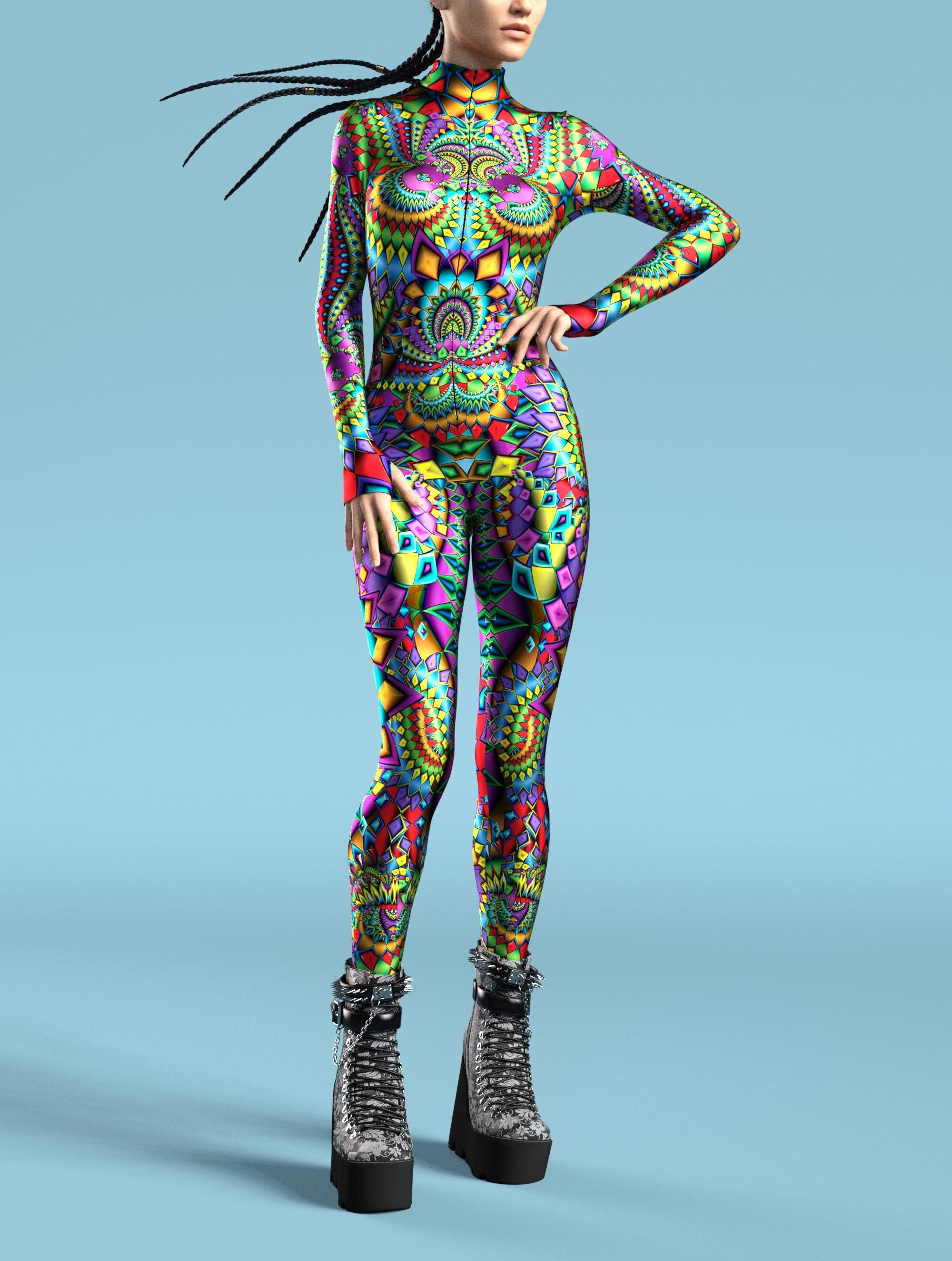 Rave Outfit, Psychedelic Bodysuit, Festival Clothing Women, Rave Clothing Women, Festival Outfit, Rave Bodysuit, Psychedelic Clothing