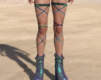 Illusions Leg Wraps: Rave Festival Outfit
