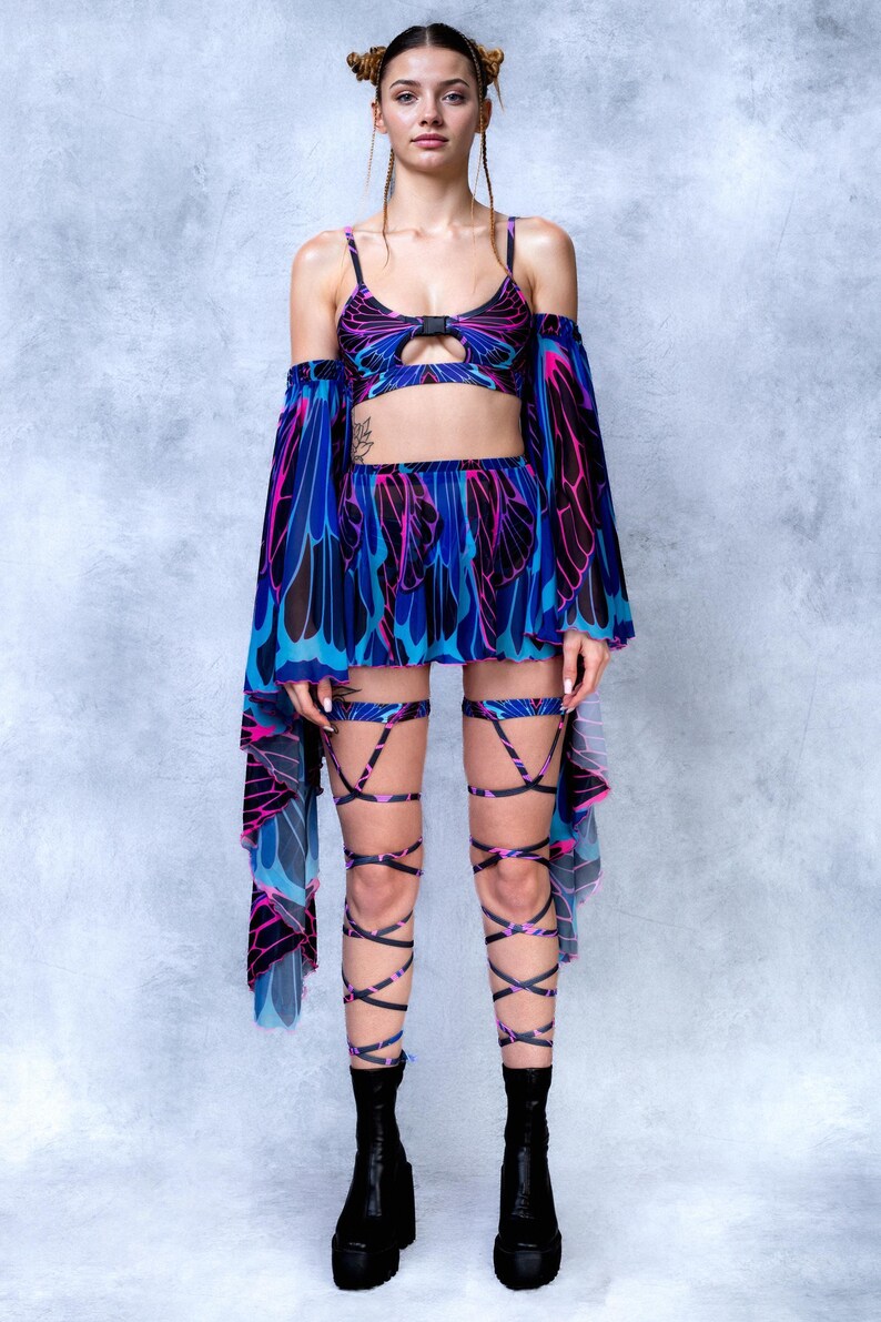 UV Rave Set, Festival Outfit for Women, Trippy Rave Set, UV Festival ...