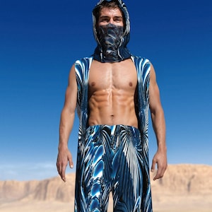 Rave Outfit Men, Festival Outfit Man, Festival Men Clothing, Male Performance Set, Male Trippy Set, Male Festival Costume, Party Set For Men