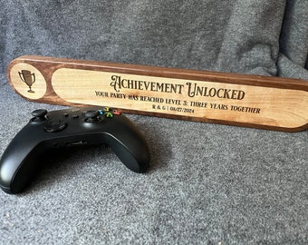 Achievement Unlocked! Personalized achievement plaque for life events and humor, anniversary gifts