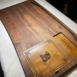 Handmade Wooden Lap Desk for Large Gaming Laptops, Personalized Pen Tray Message, Engraved Lap Board, Gaming Laptop Stand