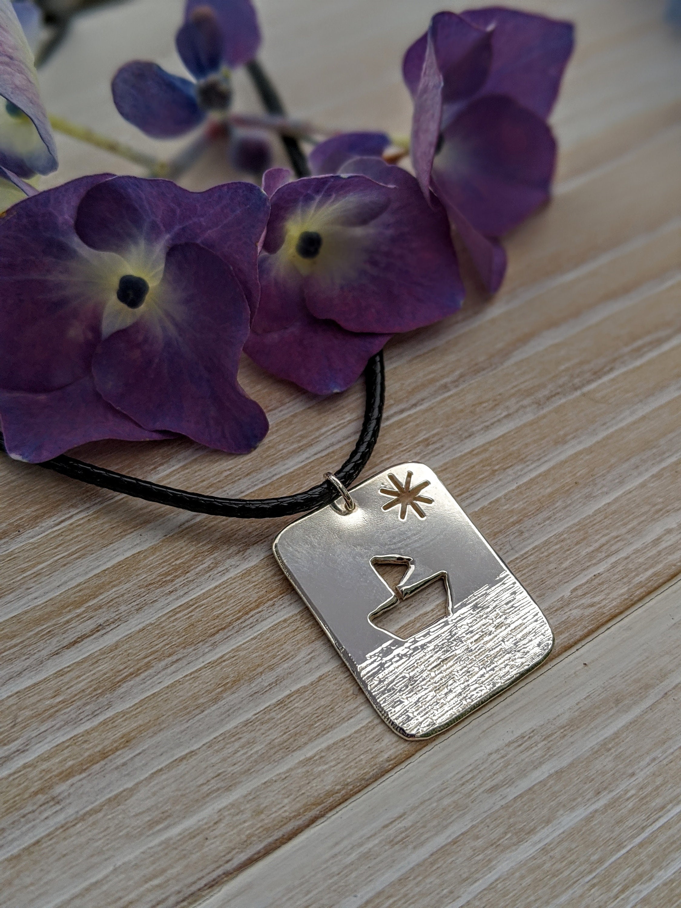 Sterling Silver two-tone Sailboat Pendant Necklace main image 1