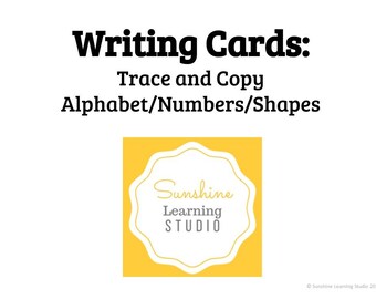 Tarjetas de práctica de escritura para niños pequeños y preescolares