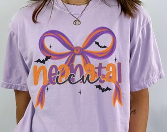 Halloween Neonatal ICU Shirt Comfort Colors, Fall Nicu Nurse Tee, Neonatal Intensive Care Unit RN Shirt, NICU Nurse TShirt Spooky Nurse nicu