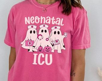 Halloween Neonatal ICU Shirt Comfort Colors, Fall Nicu Nurse Tee, Neonatal Intensive Care Unit RN Shirt, NICU Nurse TShirt Spooky Nurse nicu