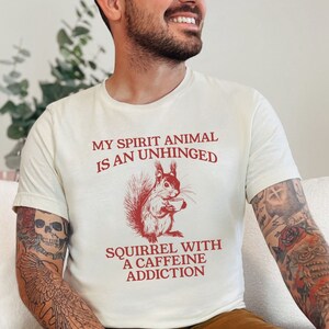 Funny Squirrel Retro Cartoon T-Shirt, Dad Humor Shirt Birthday Gift, Funny Dad Shirt for Fathers Day, Weird Vintage Gag Tee Dad Quote Shirt