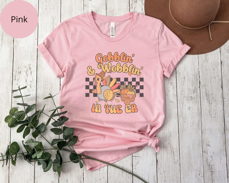 Thanksgiving Emergency Room Shirt For Turkey Day in Pink