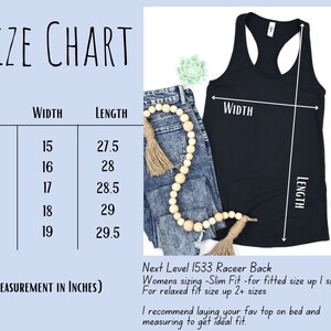Tank Top Size Chart