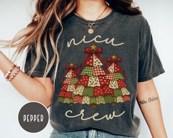 Christmas Neonatal ICU Shirt Comfort Colors, Winter Nicu Nurse Tee, Neonatal Intensive Care Unit RN Shirt NICU Nurse TShirt Merry Nurse nicu