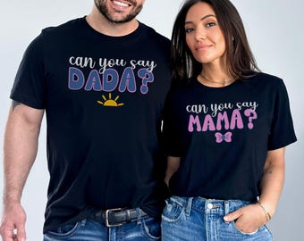 Can you say Mama Shirt Can you say Dada Shirt Matching Toddler Birthday Shirts Mama Dada Shirt Dada Mama Shirt Mama Dada Mini tshirts Baby