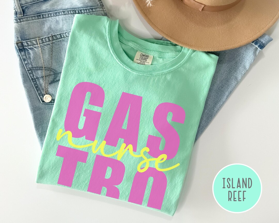 Preppy Gastro Nurse Shirt Comfort Colors Bright GI Nurse Shirt Cute ...