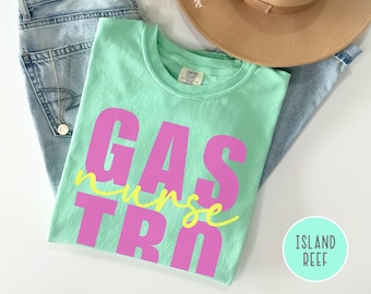 Preppy Gastro Nurse Shirt Comfort Colors Bright GI Nurse Shirt Cute Gastroenterology Gift Clinic Hospital Gastro Nurse Top for Gastro Clinic