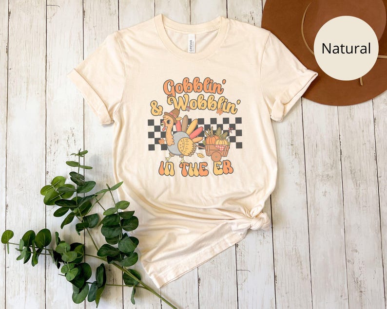 Thanksgiving Emergency Room Shirt For Turkey Day in Natural