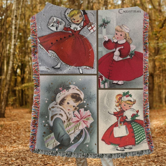 Vintage christmas blanket hotsell