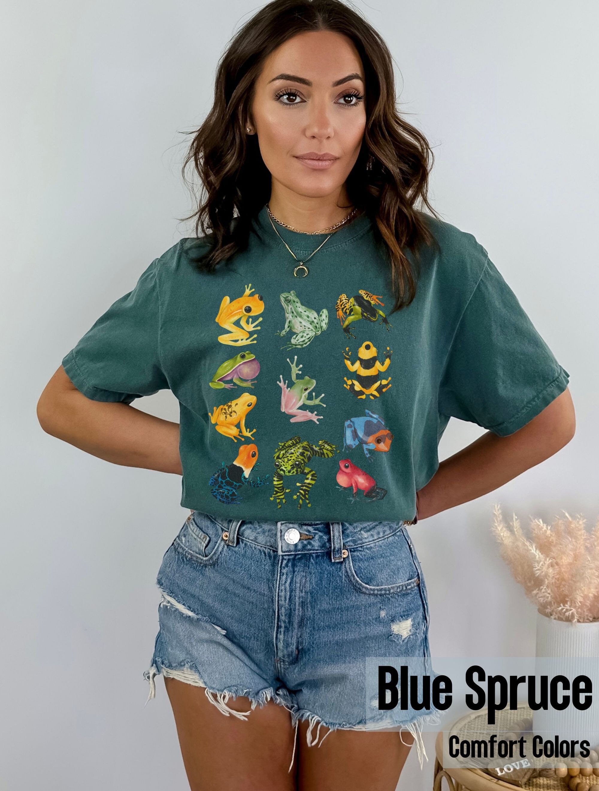 Comfort Colors Frog Shirt, Vintage Frog Tshirt, Cute Dyed Garment ...