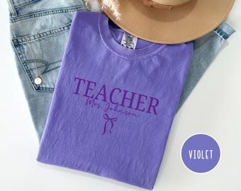 Custom Name Teacher Shirt, Teacher Name Shirt, Teacher Gifts Personalized, Teacher Appreciation Gifts, Back to School Shirt Gift for Teacher