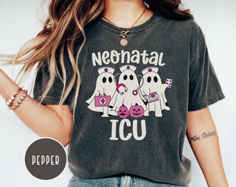 Halloween Neonatal ICU Shirt Comfort Colors, Fall Nicu Nurse Tee, Neonatal Intensive Care Unit RN Shirt, NICU Nurse TShirt Spooky Nurse nicu