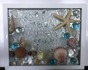 Sea Glass Beach Glass Starfish Art - Etsy