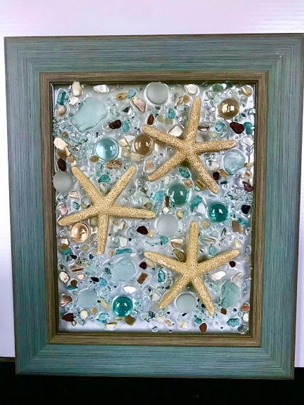 Sea Glass Beach Glass Starfish Art - Etsy