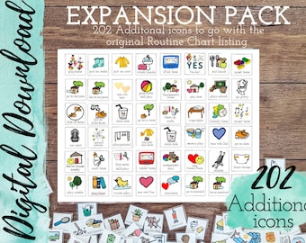Chore Chart Expansion Pack: 202 Routine Icons (Digital Download)
