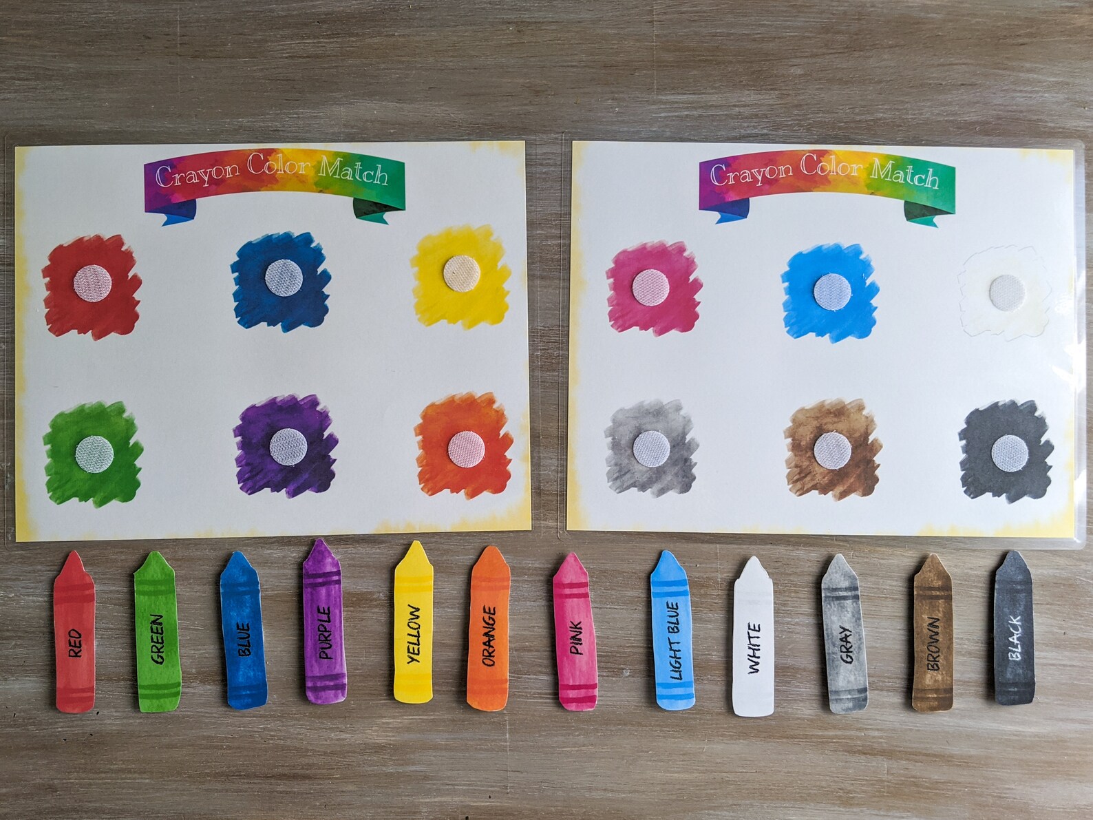 Color Matching Crayon Color Match Game Instant Download Etsy Ireland