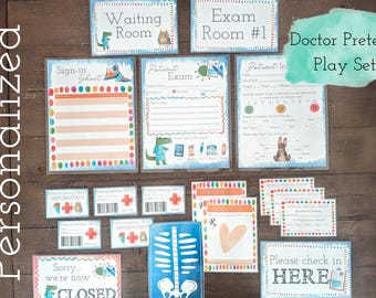 Personalized Pretend Play Doctor Set, Kids Medical Role Play