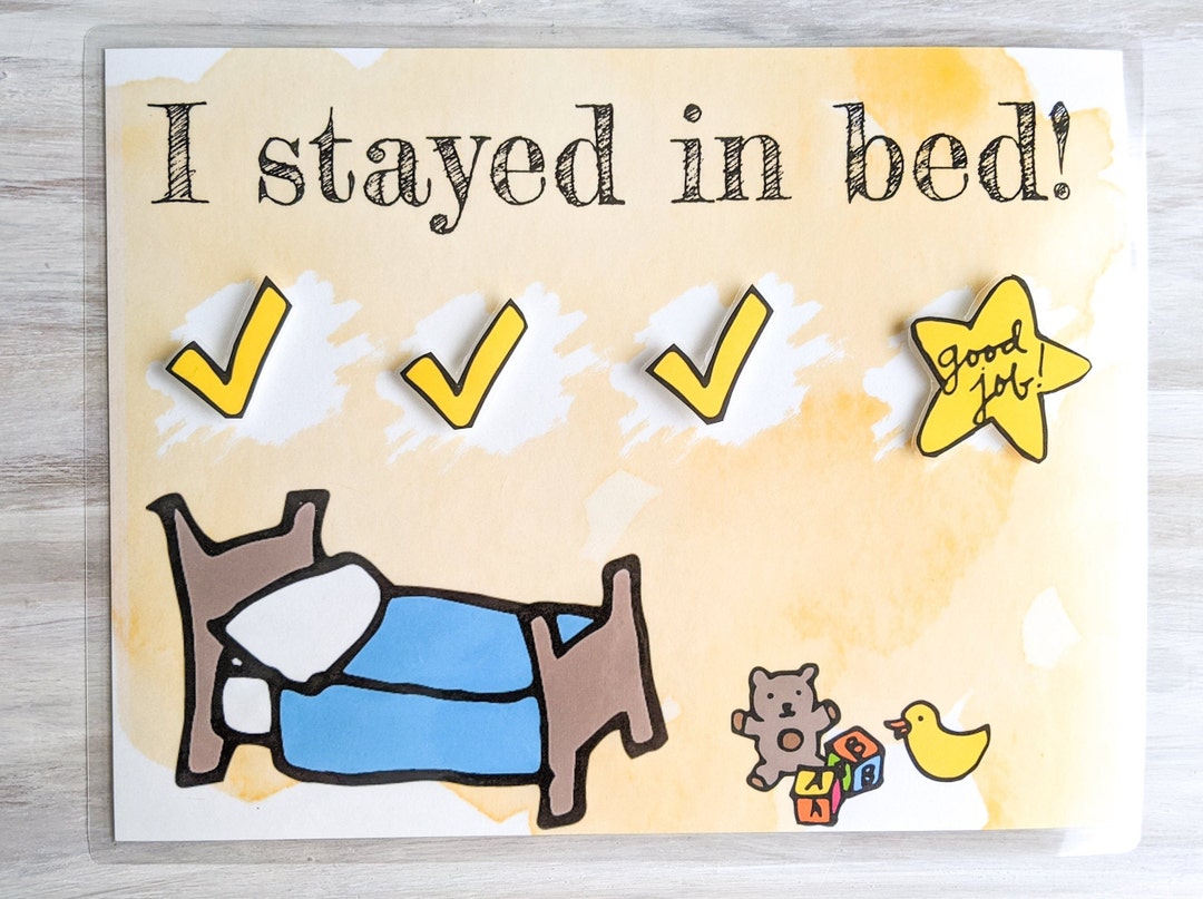 Stay in Bed Chart for Toddlers DIGITAL. Kids Sleep Chart. Printable