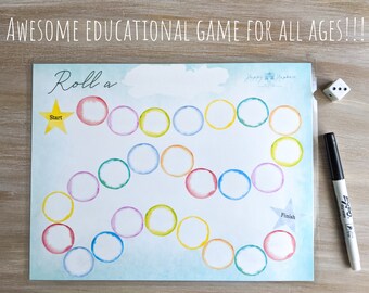 Educational Game, Dry Erase Activity, Homeschool Game, Sight Word Game, Counting Game, Letter Sounds Game, Learning Game